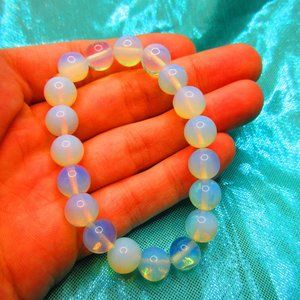 Opalite 10mm Round 7" Stretchy Gemstone Bracelet